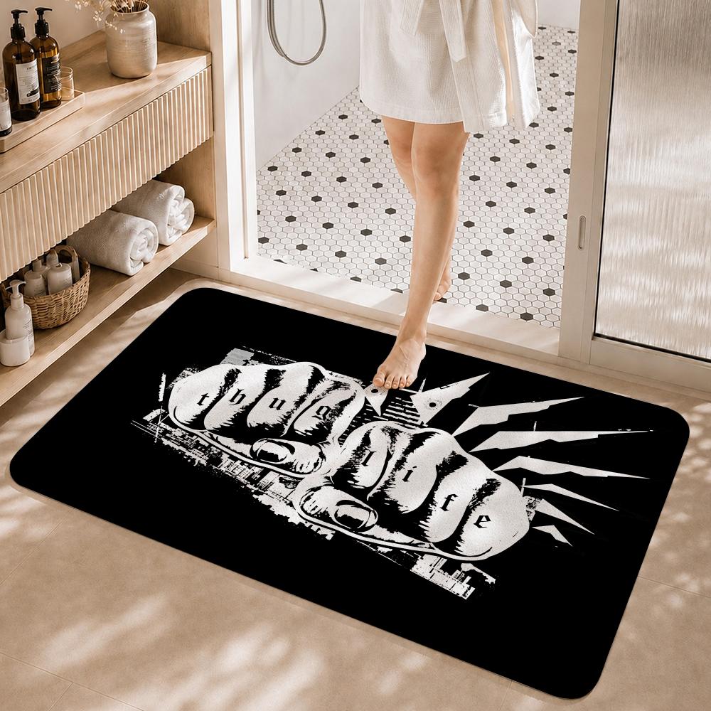Streetwear Brand Rugs - แบรนด์สตรีทแวร์ T-THUG CLUB พรมปูพื้นกันลื่น พรมปูพื้นดูดซับ พรมตกแต่งสำหรับบ้าน