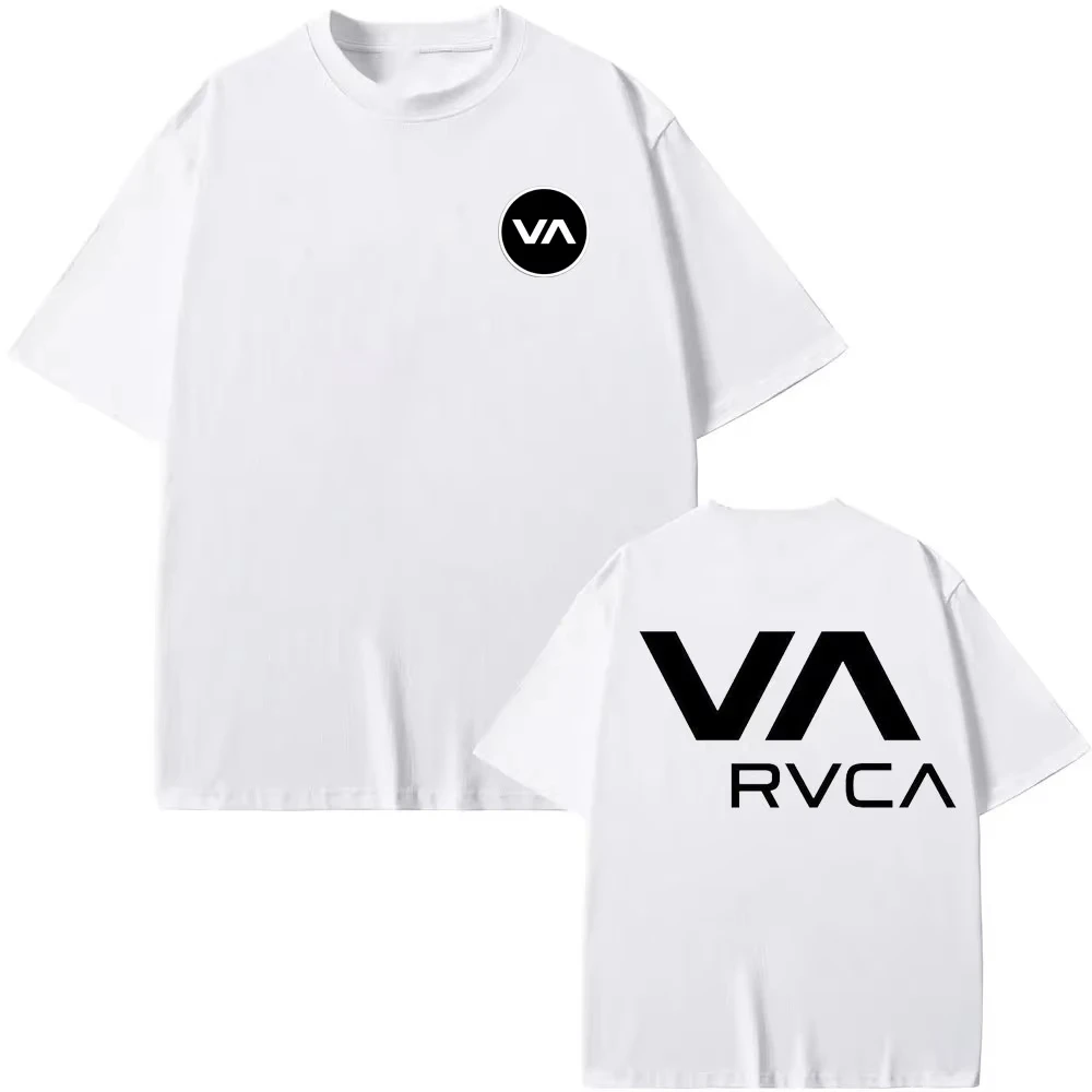 Streetwear Brand Top - RVCA เสื้อยืดสีดำเสื้อยืดฤดูร้อนผ้าฝ้ายเสื้อยืดฤดูร้อนแขนสั้นแฟชั่นผู้ชายผู้หญิงออกแบบแบรนด์เสื้อยืดเสื้อผ้าสตรีทแวร์ชั้นนำ