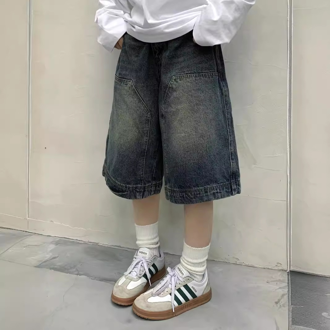 กางเกงยีนส์ขาสั้นทรงหลวมสไตล์ว - Streetwear Brand Pants บทวิจารณ์และราคา