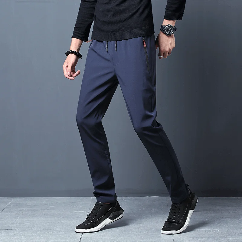 กางเกงลําลองผู้ชายตรง SLIM FIT - Streetwear Brand Pants บทวิจารณ์และราคา