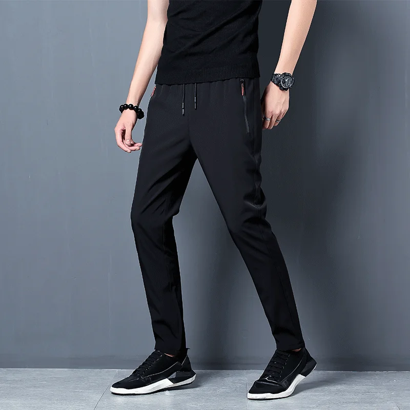 กางเกงลําลองผู้ชายตรง SLIM FIT - Streetwear Brand Pants บทวิจารณ์และราคา
