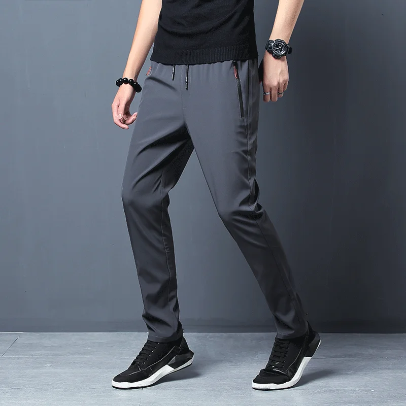 กางเกงลําลองผู้ชายตรง SLIM FIT - Streetwear Brand Pants บทวิจารณ์และราคา