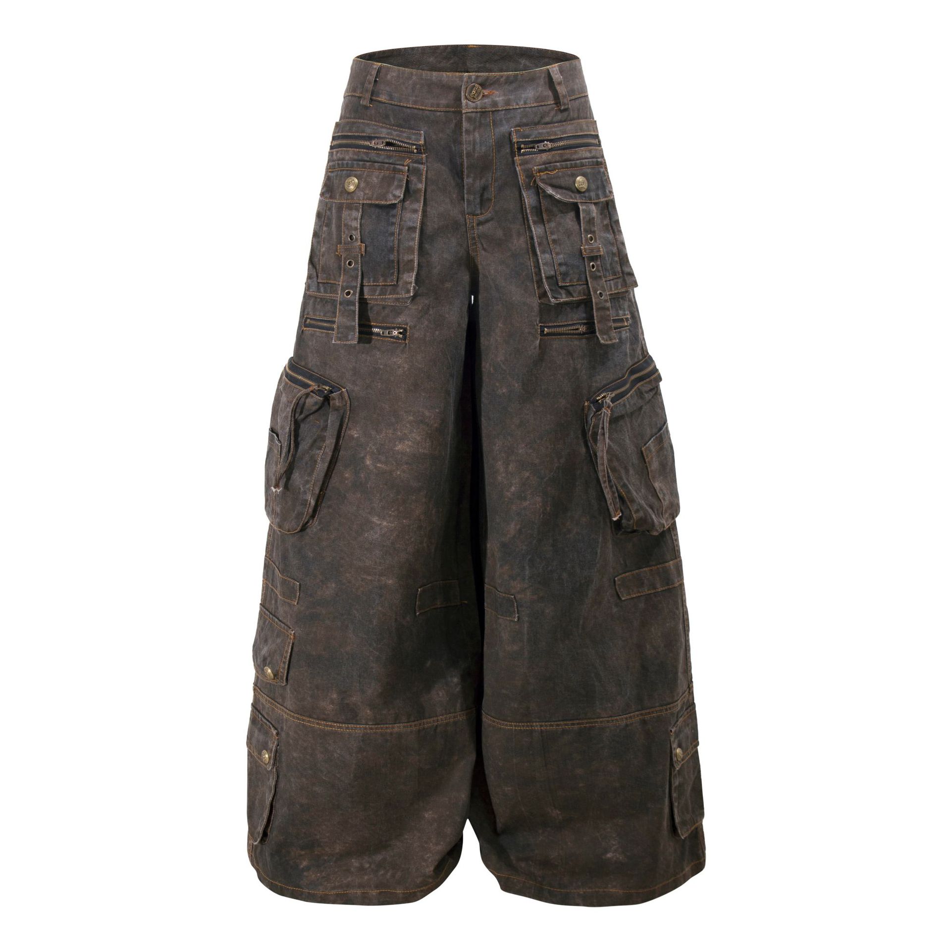 กางเกงคาร์โก้ทรงขากว้างสไตล์กร - Streetwear Brand Pants บทวิจารณ์และราคา