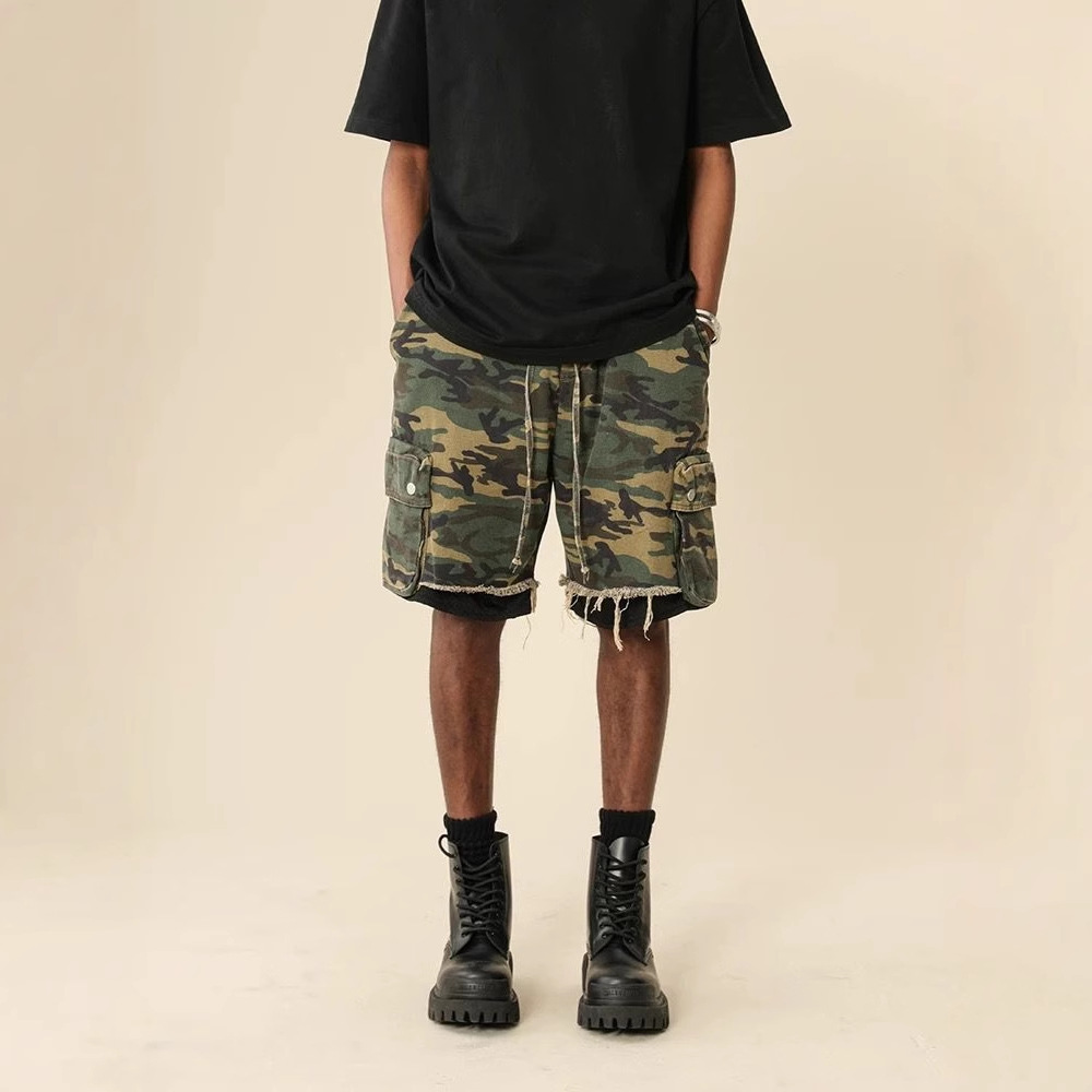 กางเกงขาสั้นลายพรางสไตล์อเมริก - Streetwear Brand Pants บทวิจารณ์และราคา