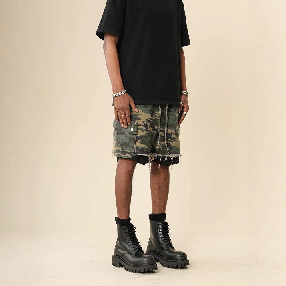 กางเกงขาสั้นลายพรางสไตล์อเมริก - Streetwear Brand Pants บทวิจารณ์และราคา