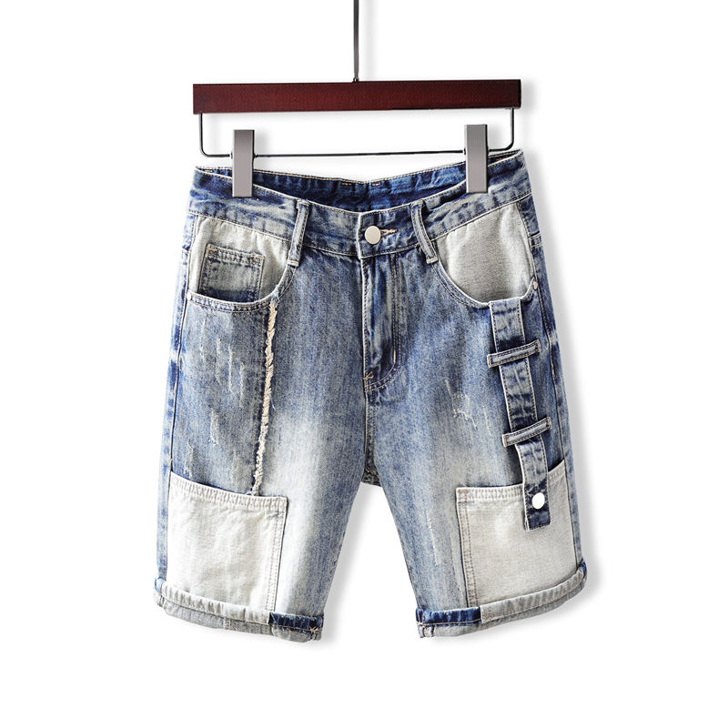 กางเกงยีนส์ขาสั้นผู้ชายกางเกงพ - Streetwear Brand Pants บทวิจารณ์และราคา