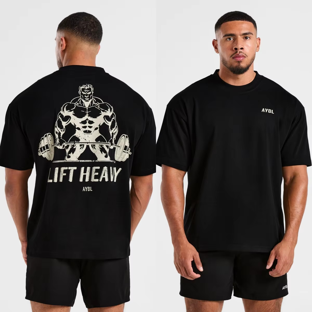 เสื้อยืดลายกราฟิกผ้าฝ้าย แบรนด - Streetwear Gym Brand บทวิจารณ์และราคา