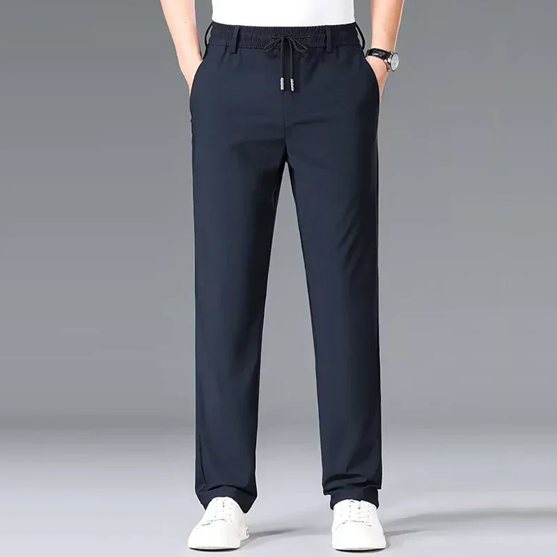 ผู้ชายเอวยางยืดกางเกงชายยืดคลา - Streetwear Brand Pants บทวิจารณ์และราคา