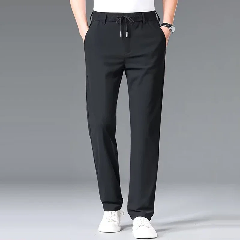 ผู้ชายเอวยางยืดกางเกงชายยืดคลา - Streetwear Brand Pants บทวิจารณ์และราคา