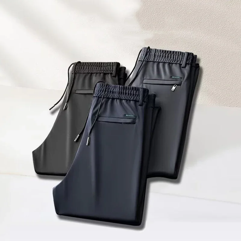 ผู้ชายเอวยางยืดกางเกงชายยืดคลา - Streetwear Brand Pants บทวิจารณ์และราคา