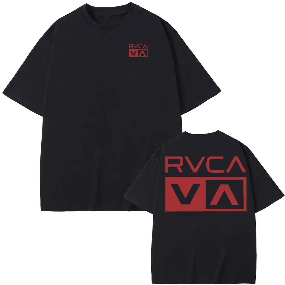 RVCA เสื้อยืดสีดำเสื้อยืดฤดูร้ - Streetwear Brand Top บทวิจารณ์และราคา
